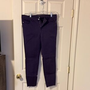New York & Company Deep Purple Ankle Jeans